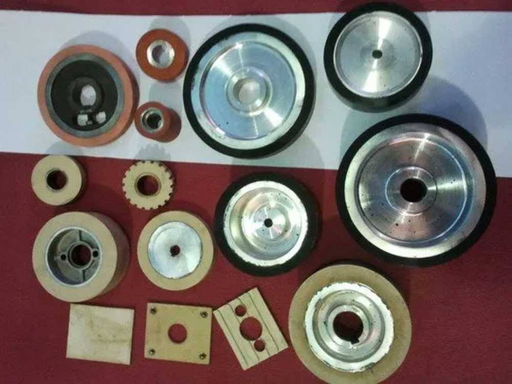 ruedas de caucho de distintas formas